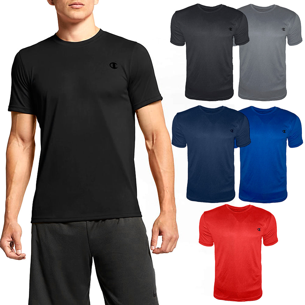 Champion Men's T-Shirt Athletic Moister Wicking Fitness Gym Workout Shirt