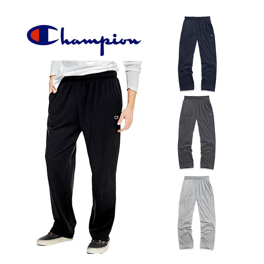 Champion Men's P7309 Open Bottom Light Weight Gym Athletic Jogger Sweatpants