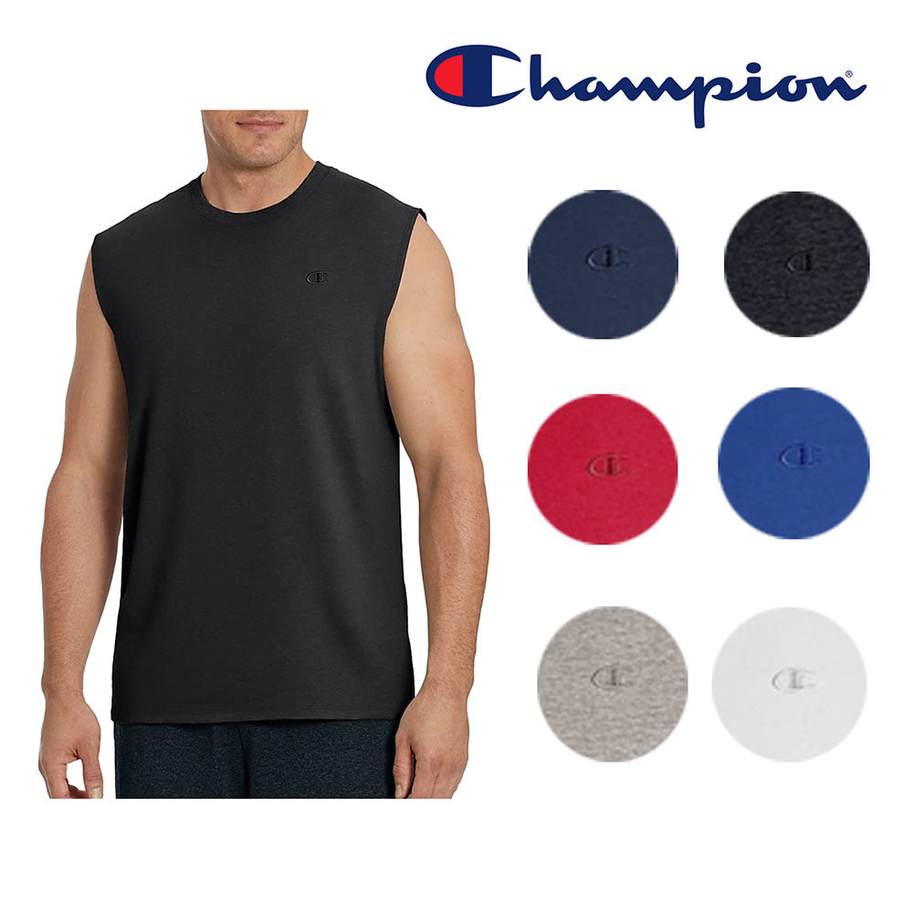 Champion Men's Athletic Wear T0222 Sleeveless Workout Classic Jersey Muscle Tee