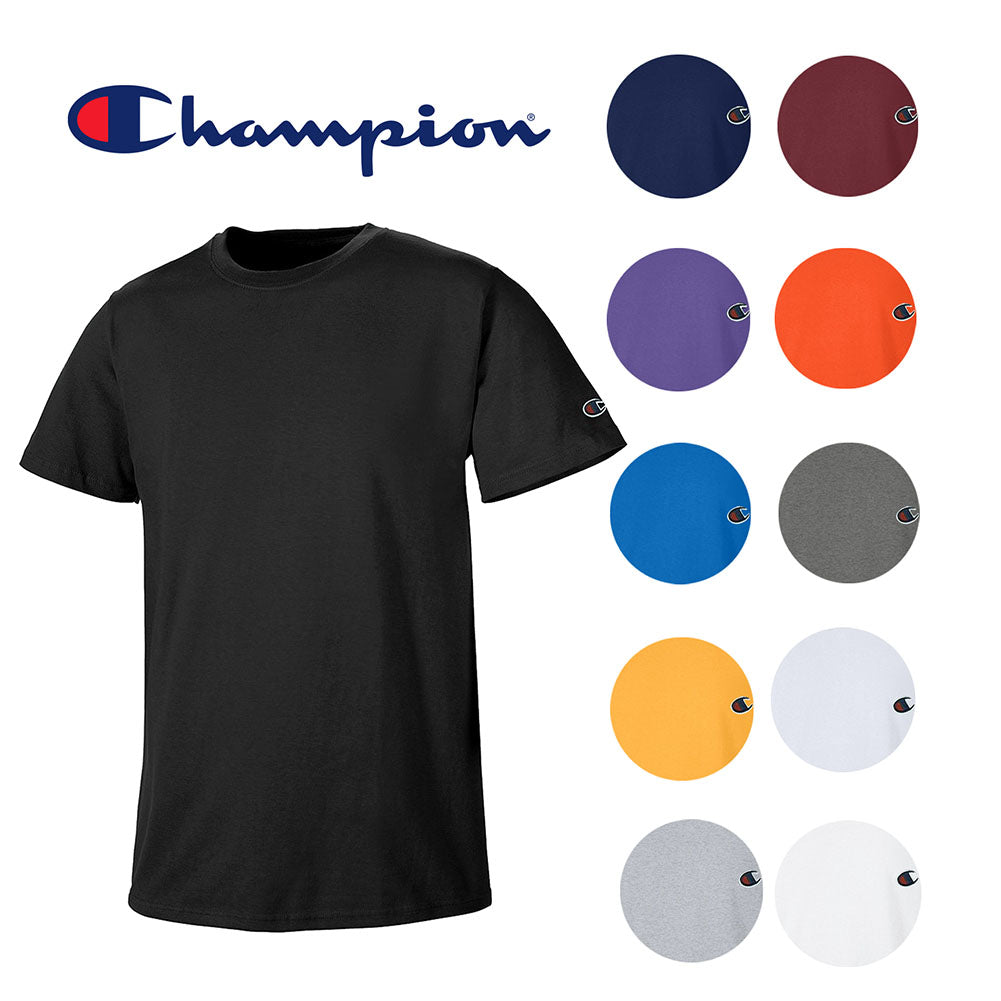 Champion Men's Athletic Wear T425 Short Sleeve Tag Free Workout Gym T Shirt