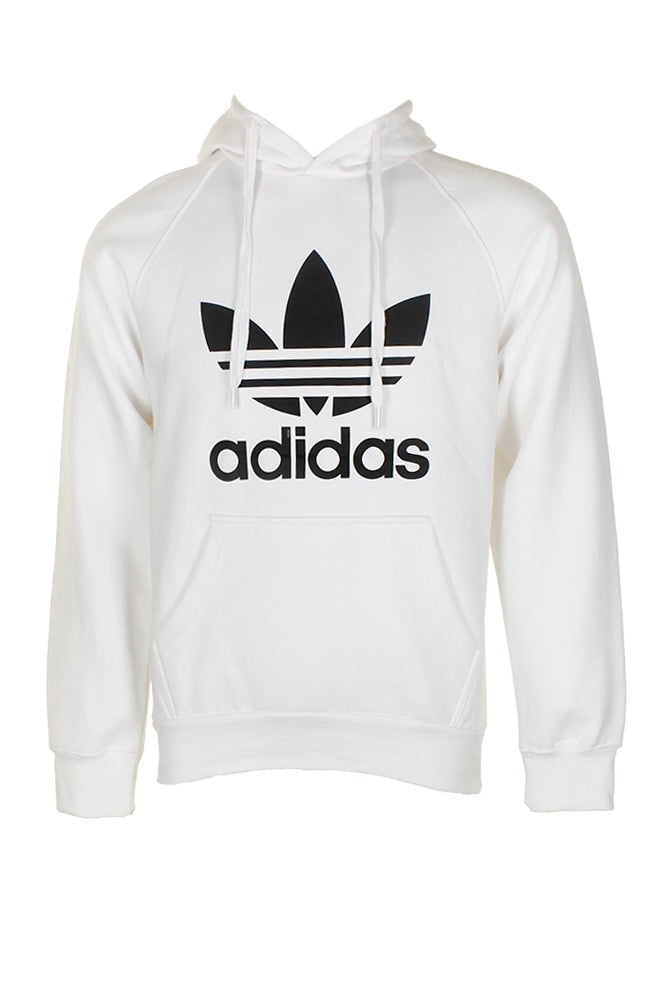 adidas men's trefoil logo graphic pouch pocket pullover hoodie