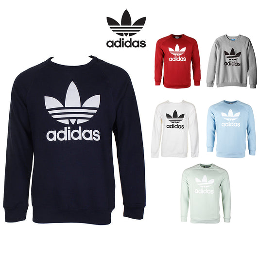 Adidas Men's Trefoil Logo Graphic Raglan Sleeve Sweatshirt