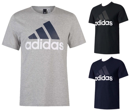Adidas Men's Short Sleeve Essential Logo Graphic Crew Neck T-Shirt