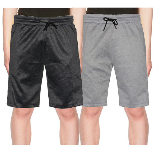 Men's Shorts Athletic Gym Workout Active Fitness Zip Pockets Drawstring Shorts