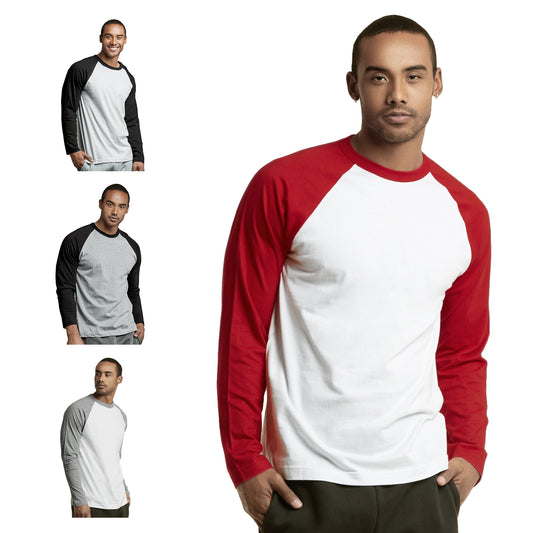 DBFL Top Pro Men's Long Sleeve Colorblocked Baseball Tee