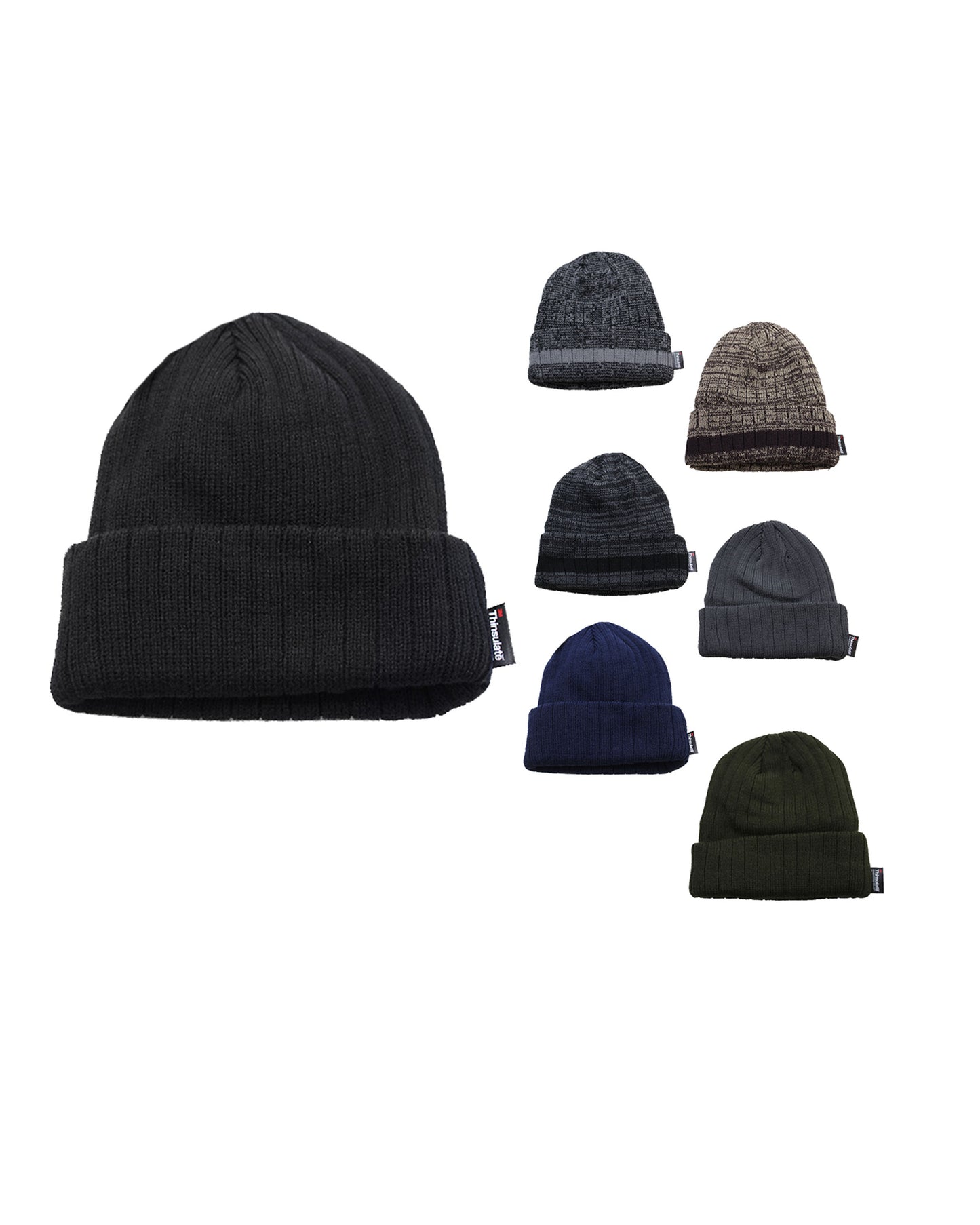 BDFL1 Men's Thinsulate Ribbed Beanie 6 Colors