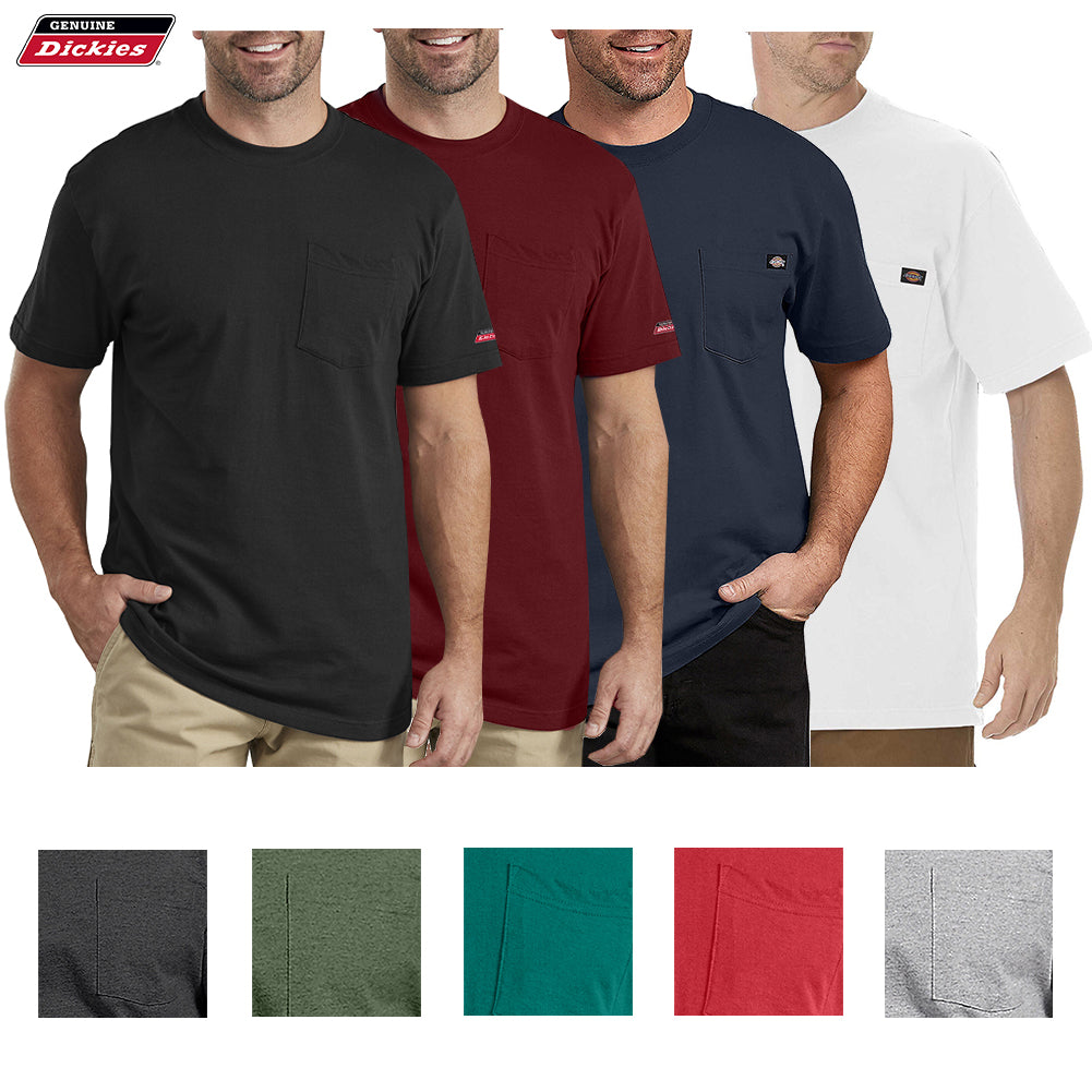 Dickies Men's T-Shirt Casual Front Pocket Short Sleeve Crew Neck Workwear Tee