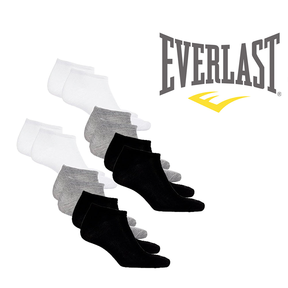 Everlast Men's 7 Pack No Show Socks Value Pack Assorted Colors
