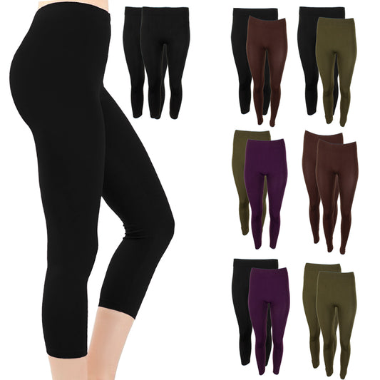 DBFL Fabric & Fabric Ladies 2 pack leggings 3/4 Yoga Fitness