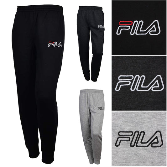 Fila Men's Outlined Embroidered Logo Athletic Gym Jogger Sweatpants