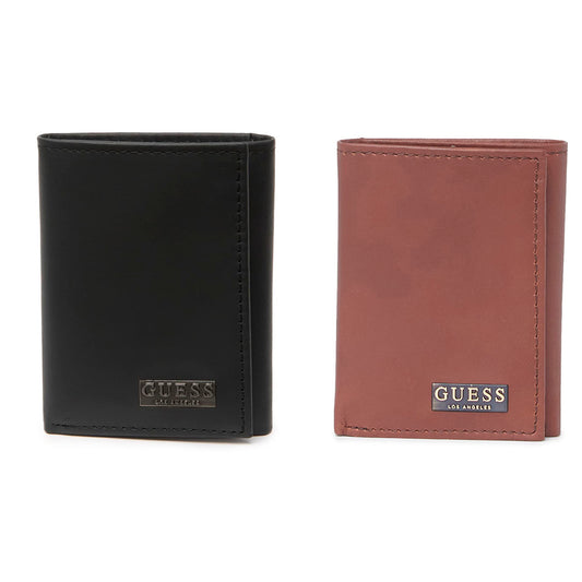 Guess Men's Wallet 31GU110011 Credit Card ID Logo Genuine Leather Trifold