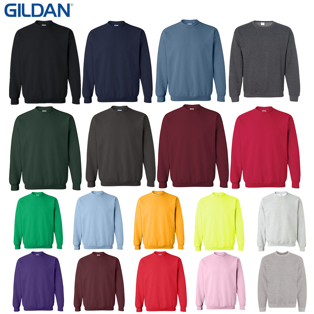 Gildan Men's Sweatshirt 1800 Long Sleeve Heavy Blend Crew Neck Men's Pullover