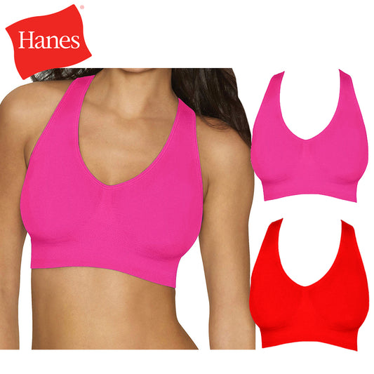 Hanes Women's G19F All Day Comfort Seamless Pullover Sports Bra