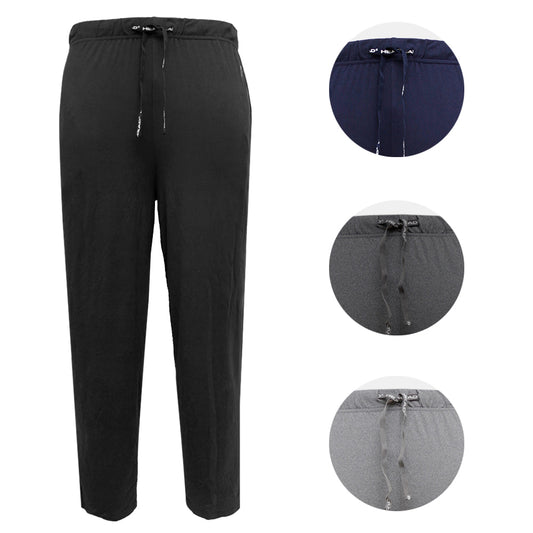 Head Men's Elastic Waistband Drawstring Soft Lounge Pajama Pants With Pockets