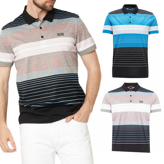 Hugo Boss Green Men's 50379129 Short Sleeve Cotton Golf Polo Shirt