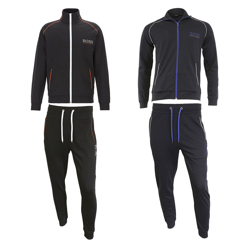 Hugo Boss Men's Athletic Sport Tracksuit Zip Up Jacket and Pants Set