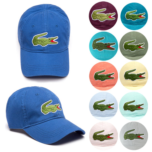 Lacoste Men's Cotton Embroidered Big Croc Logo Adjustable Hat Cap