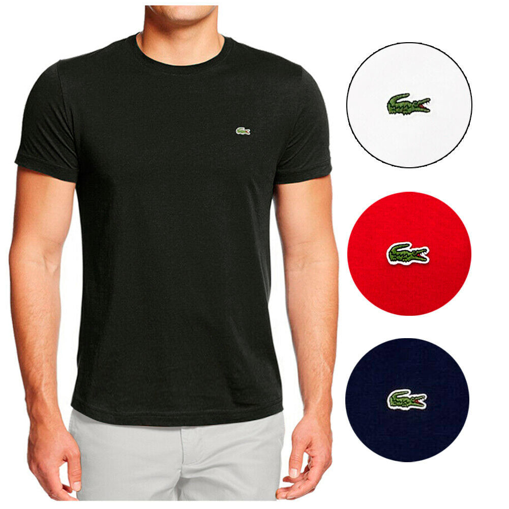 Lacoste Men's Pima Cotton Short Sleeve Crew Neck Athletic T-Shirt