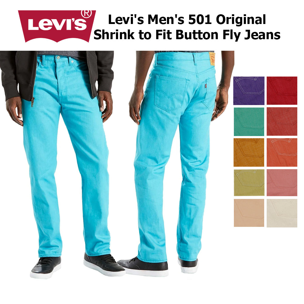 Levi's Men's 501 Denim Original Shrink to Fit Button Fly Jeans