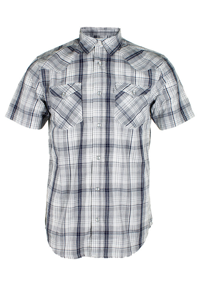 Navy White Checked