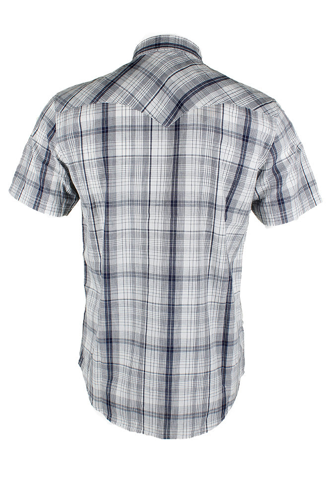 Navy White Checked