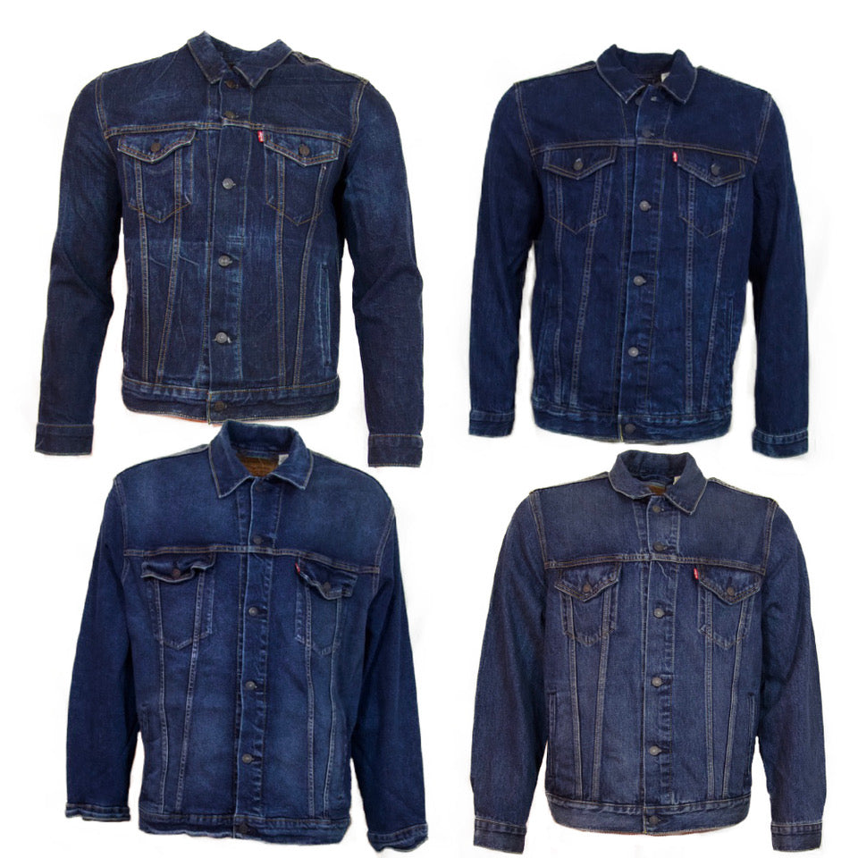Levi's Men's Denim Jean Jacket Premium Trucker Style Long Sleeve Button Up