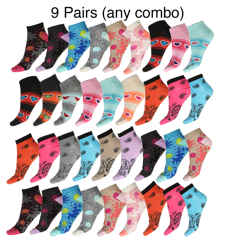 Mamia Ladies 9 Pairs Printed Fashion Now Show Socks