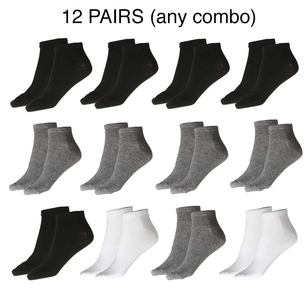 Mamia Ladies 12 Pairs Solid Fashion Now Show Socks