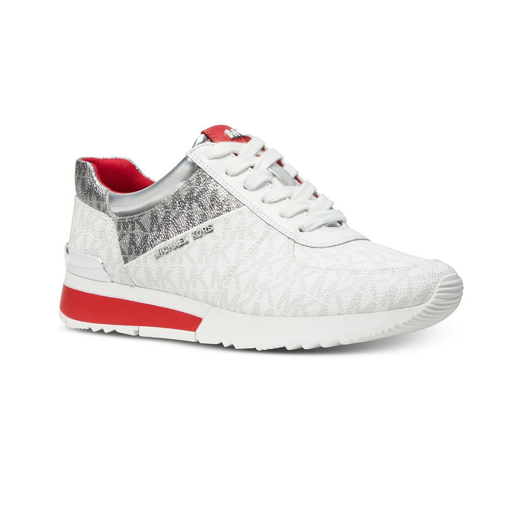 Bright White Red Logo