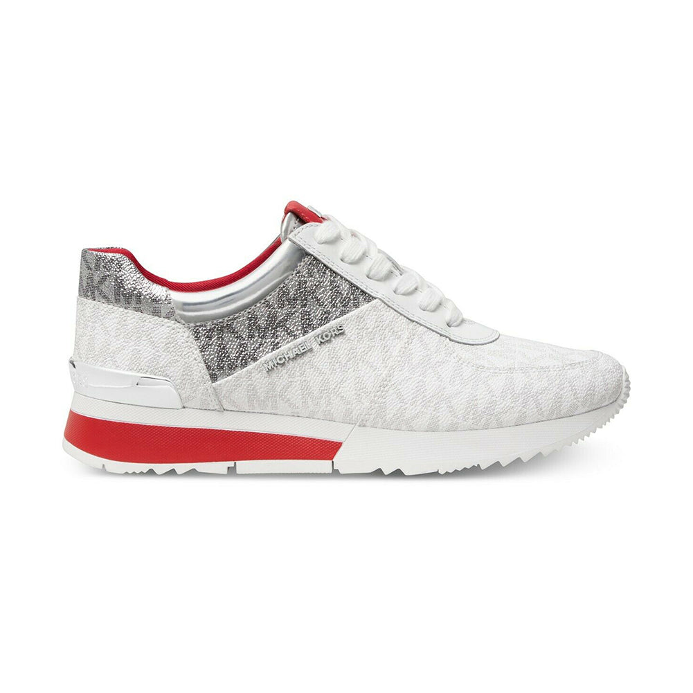 Bright White Red Logo