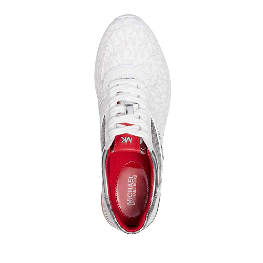 Bright White Red Logo