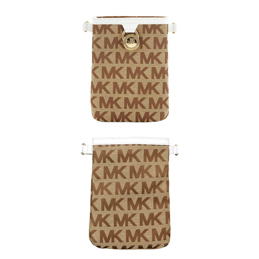 Michael Kors Ladies 551501 Cut Out Leather Canvas Belt Bag