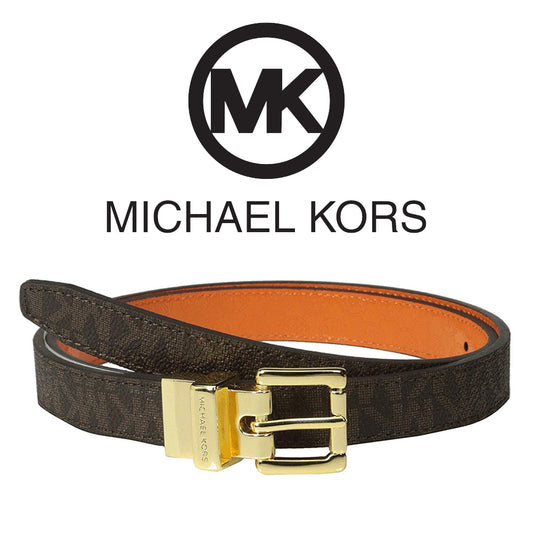 Michael Kors Women's 551507 20mm MK Signature Twist Reversible Belt