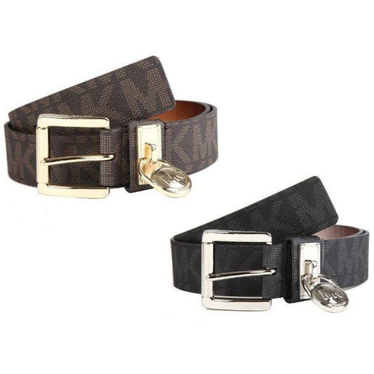 Michael Kors Women's 553305 MK Signature Hamilton Lock Monogram Belt