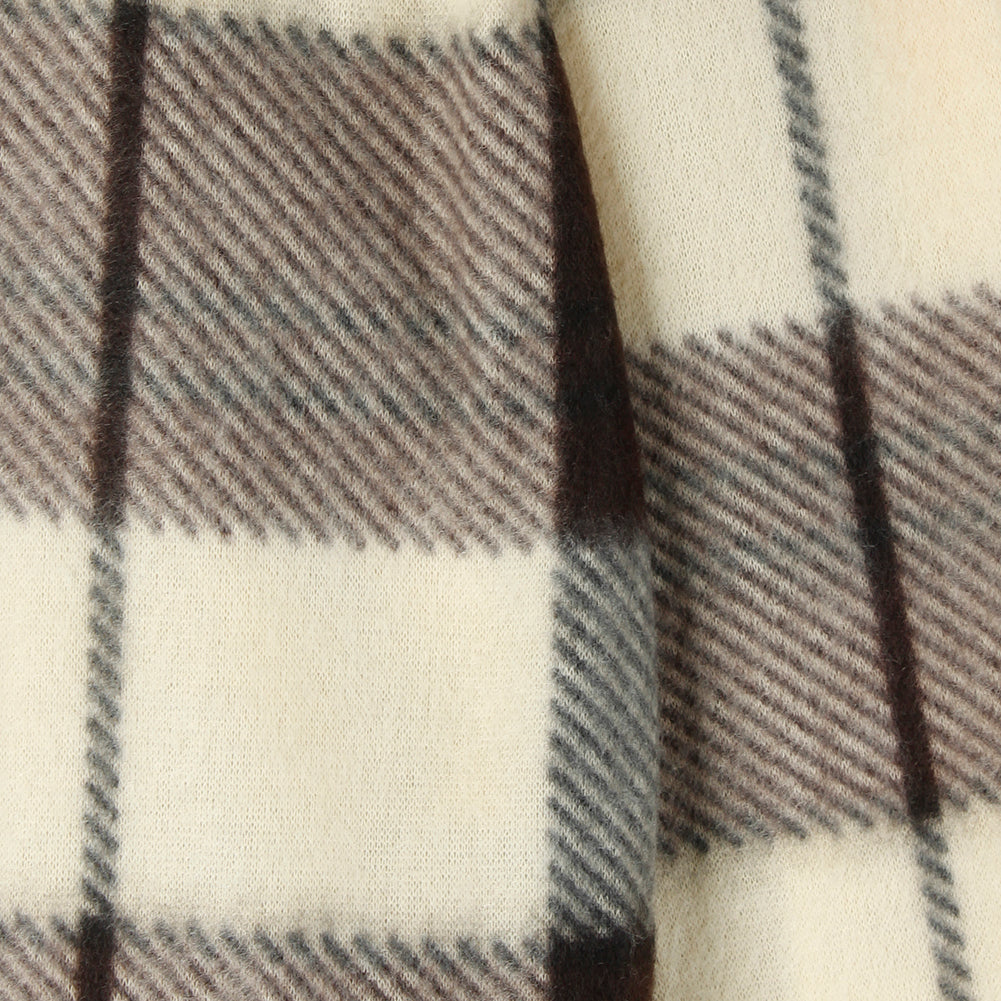 Plaid Cream - Brown