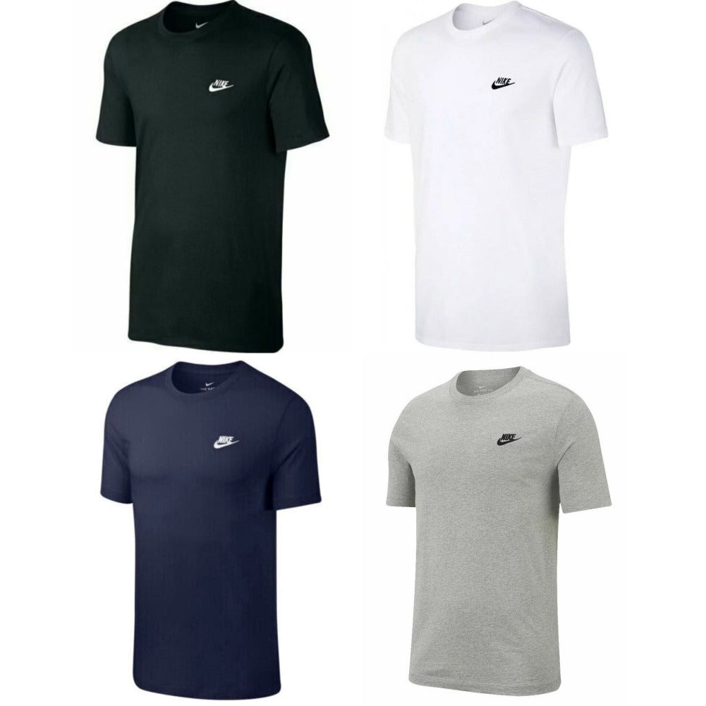Nike Men's T-Shirt Embroidered Logo Athletic Short Sleeve Tee Cotton Tops