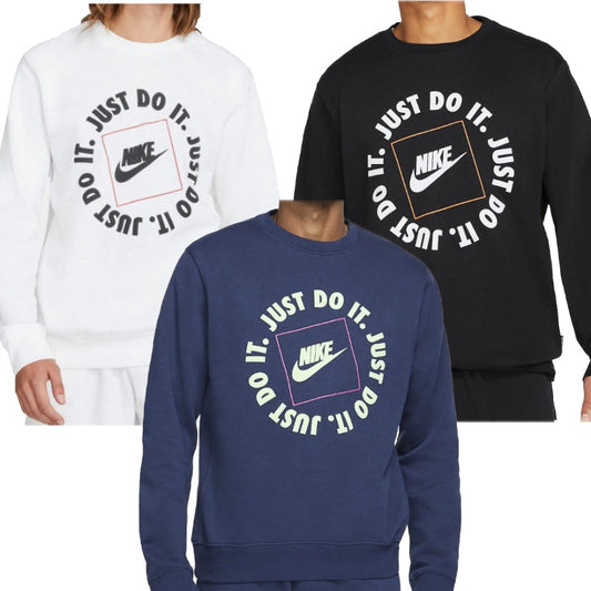 Nike Men's Sweatshirt Just Do It Pullover Athletic Long Sleeve Athletic Sweater