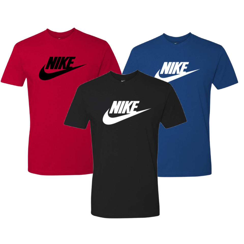 Nike Men's T-Shirt Logo Swoosh Printed Athletic Active Short Sleeve Shirt