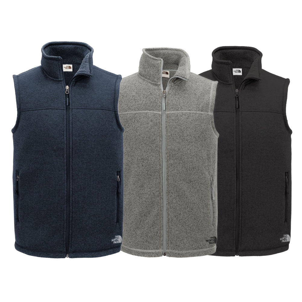 The North Face Men's Vest Fleece Full Zip Sleeveless Side Pockets Sweater Vest