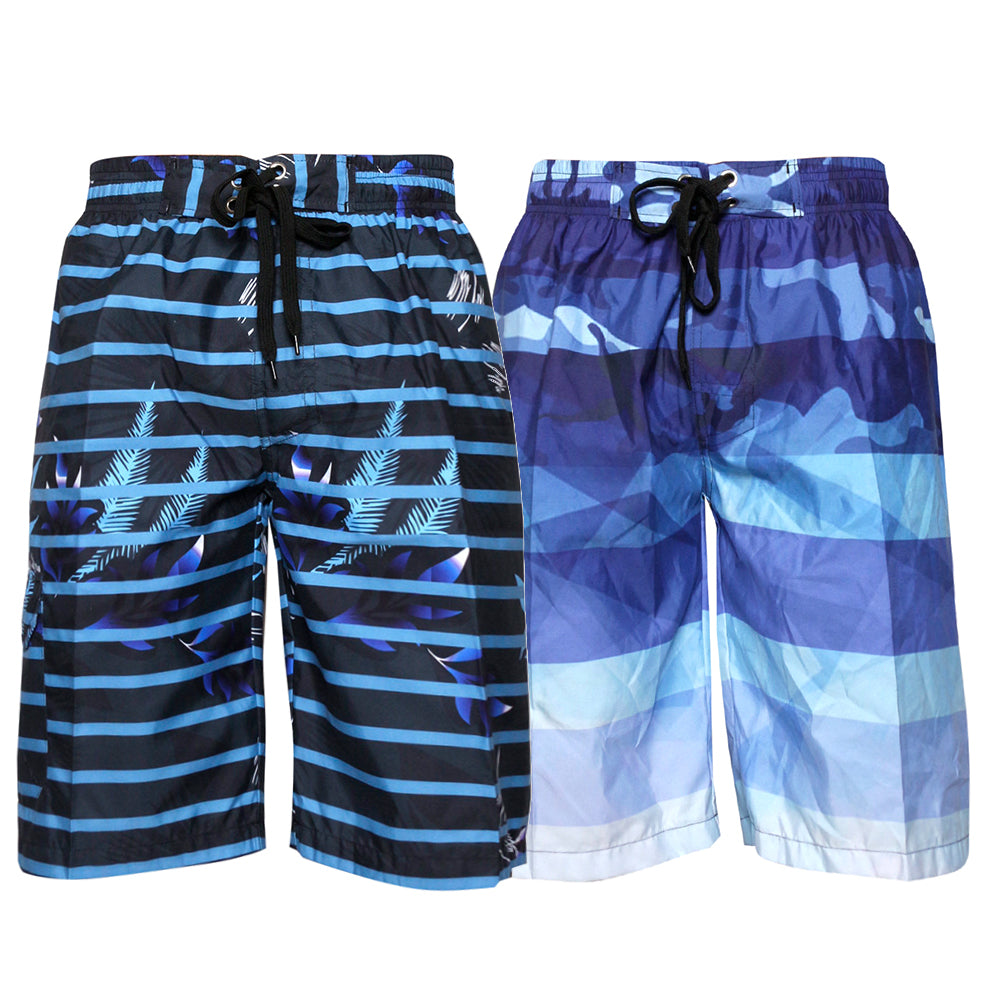 Men's Swim Shorts Trunks Surf Beach Pocket Relaxed Fit Polyester Original Deluxe