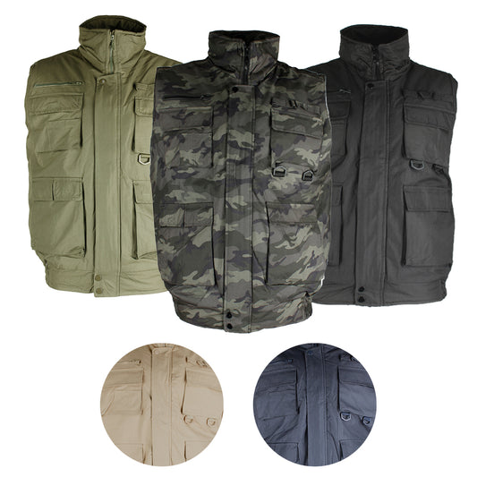 Oscar Sports Men's Chest Pockets Poplin Zip Up Fishing Vest