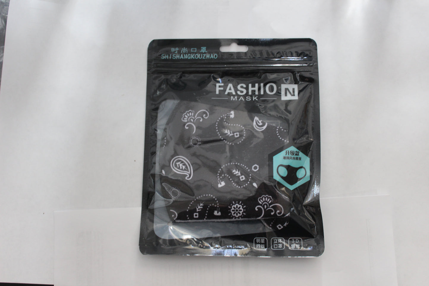 3 Pc-Black Paisley