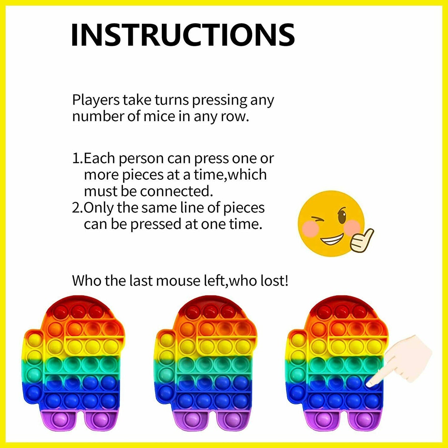 Push Pop Rainbow New Silicone Sensory Fidget Toy Pop Bubble Stress Relief