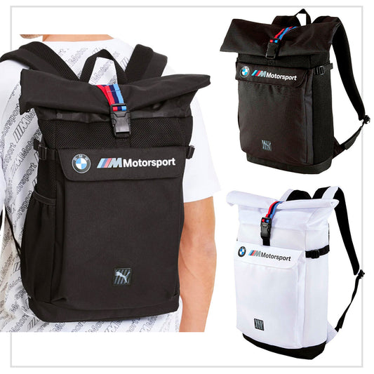 Puma BMW M Motorsport Roll Top Utility Lifestyle Backpack Bag 076897