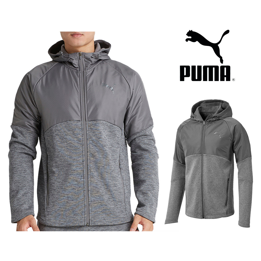 Puma Men's Slim Fit Full Zip Evostripe WR FZ Hoodie Jacket