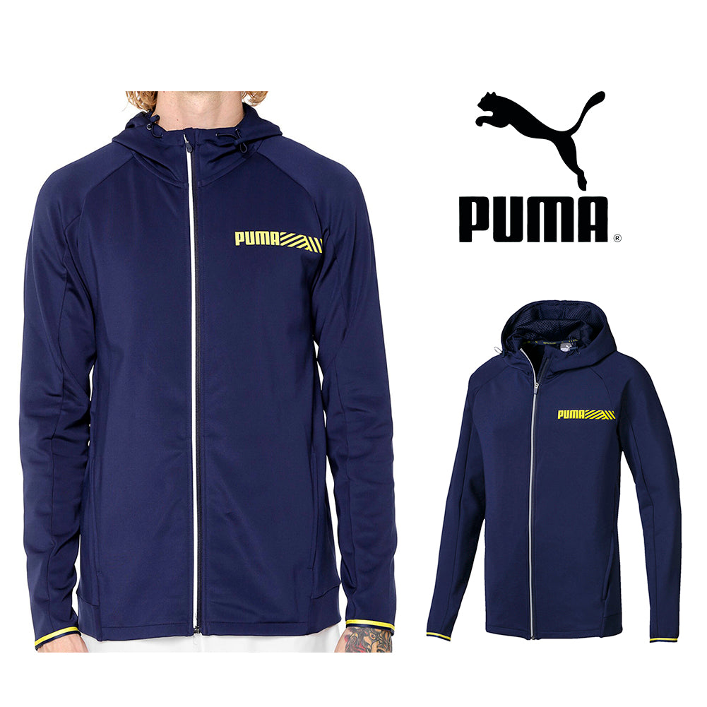 Puma Men's Slim Fit Tech Sports Full Zip Hooded Jacket