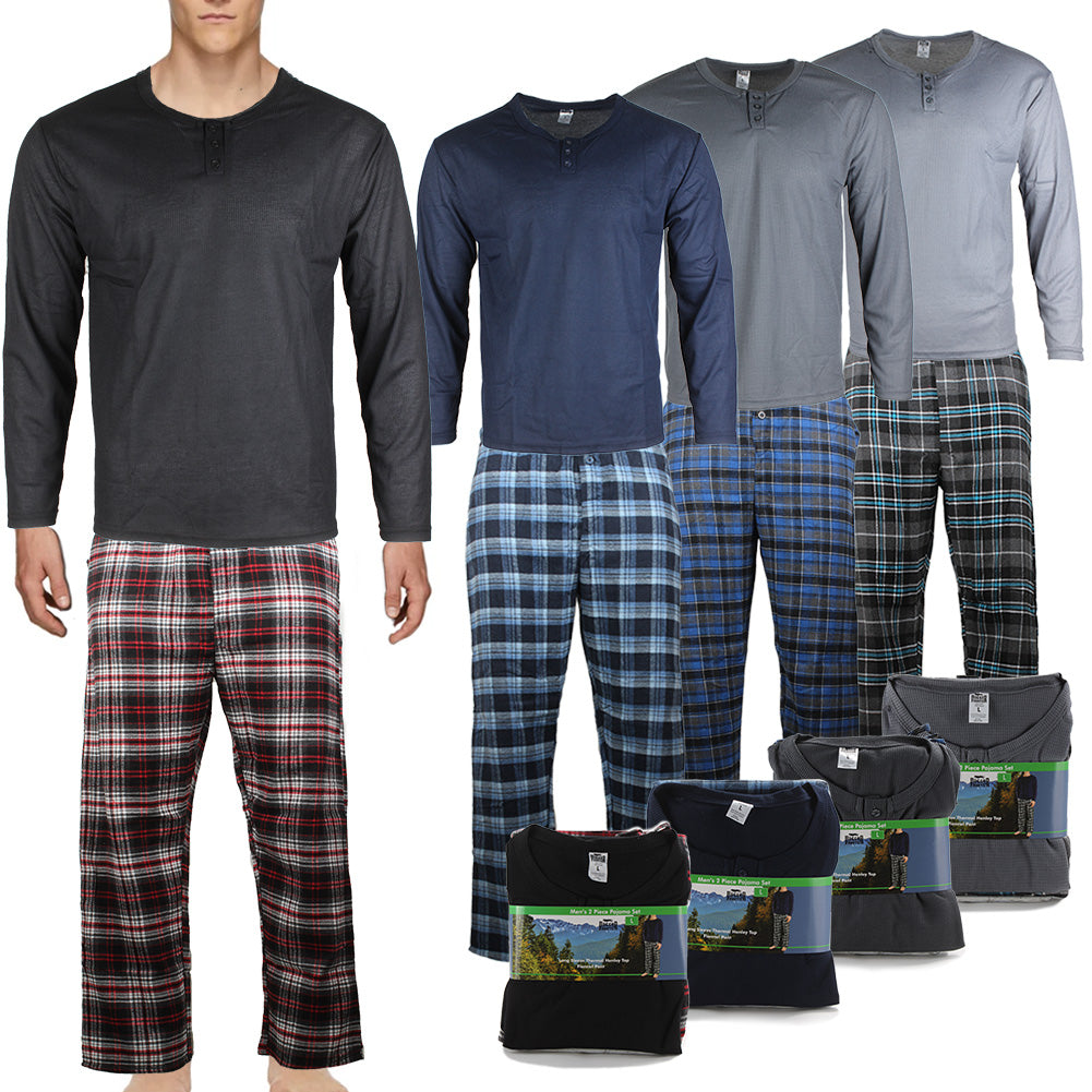 Rugged Frontier 2 Piece Lounge Men's Plaid Flannel  Pajama Set