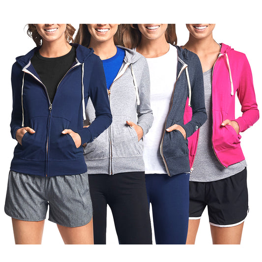 Russell Women's Hoodie Full Zip Athletic Performance Drawstring Sweatshirt