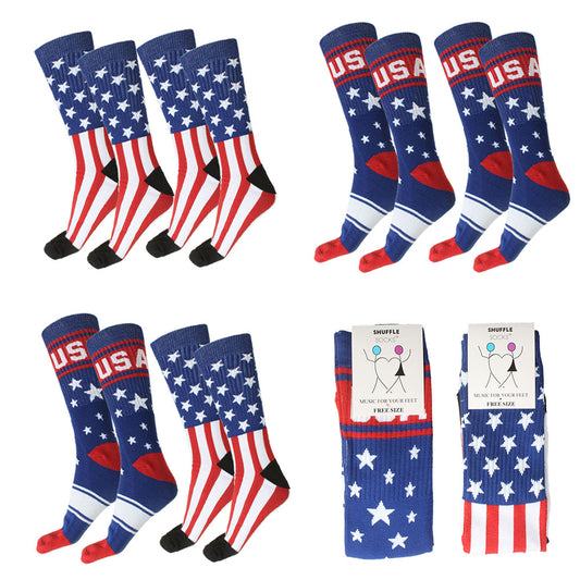 Shuffle Socks Men's 2 Pack Flag Socks No Size