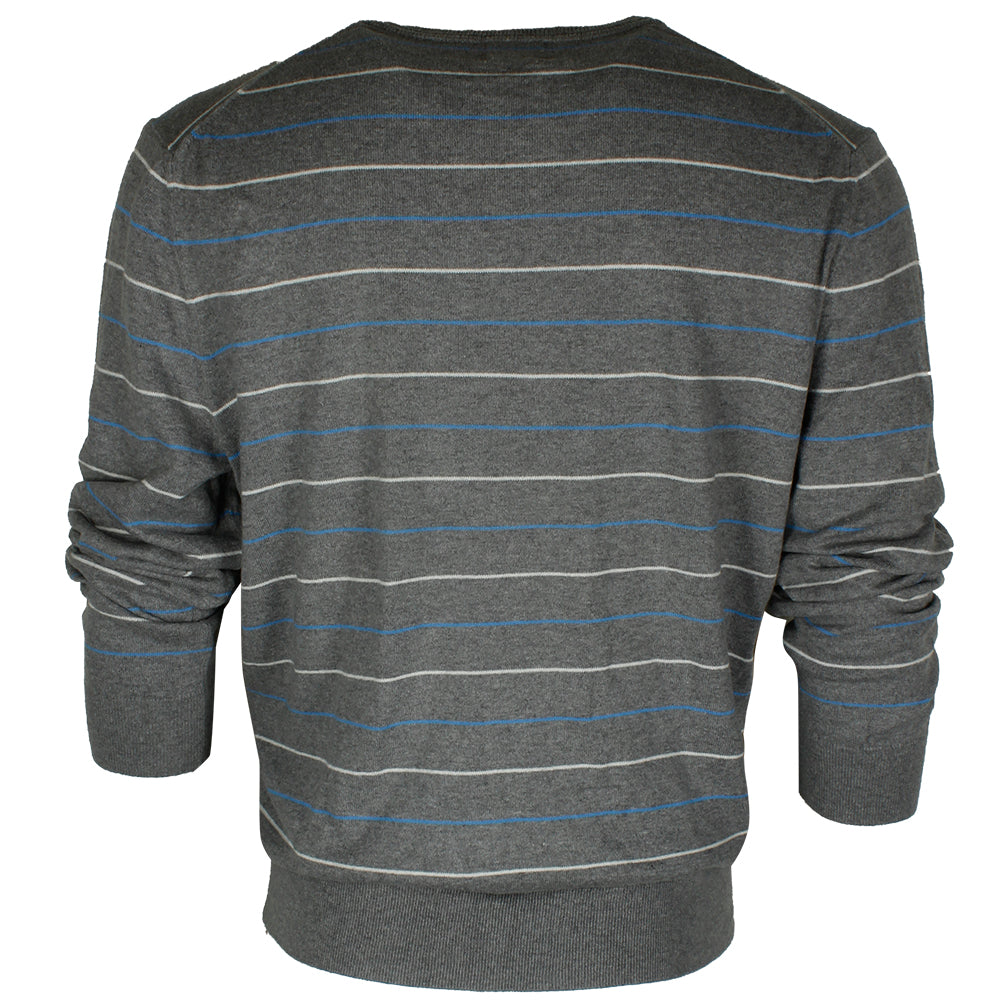 Grey White and Blue Stripes